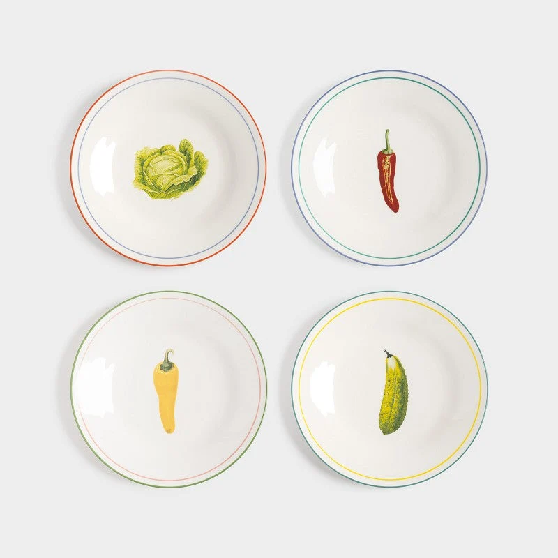 &Klevering Plate vegetable - set van 4 / -50%