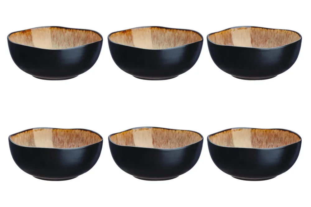 Kom IRIS Ø16,5cm - 6 stuks - Wildbruin