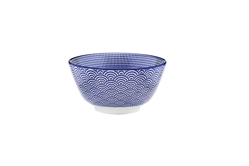 Kom PATTERN Ø12cm - 6 stuks - Donker blauw