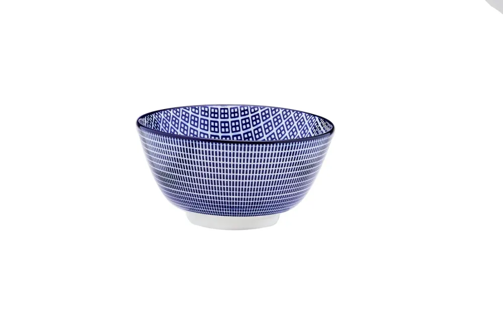 Kom PATTERN Ø12cm - 6 stuks - Donker blauw
