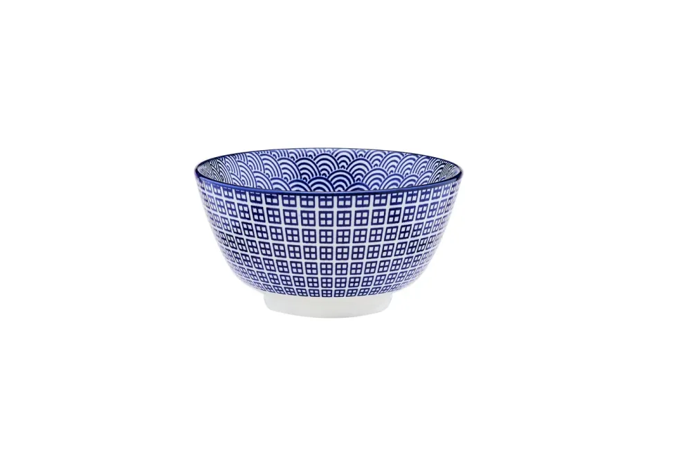 Kom PATTERN Ø12cm - 6 stuks - Donker blauw
