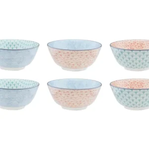 Kom PATTERN Ø15cm - 6 stuks - Pastel