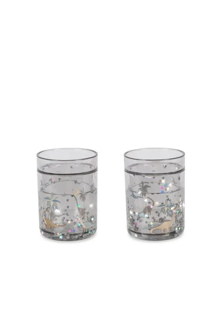 Konges Sløjd 2 Pack Glitter Bekers - 2 stuks - Dino