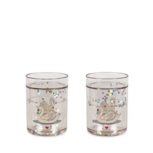 Konges Sløjd 2 Pack glitter bekers - 2 stuks - Swan Off White