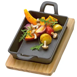 Kûchenprofi BBQ-grill-/serveerpan met houten plank Küchenprofi
