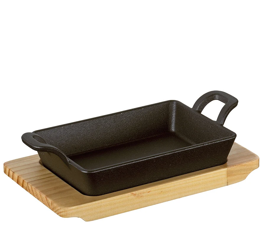 Kûchenprofi BBQ-grill-/serveerpan met houten plank Küchenprofi