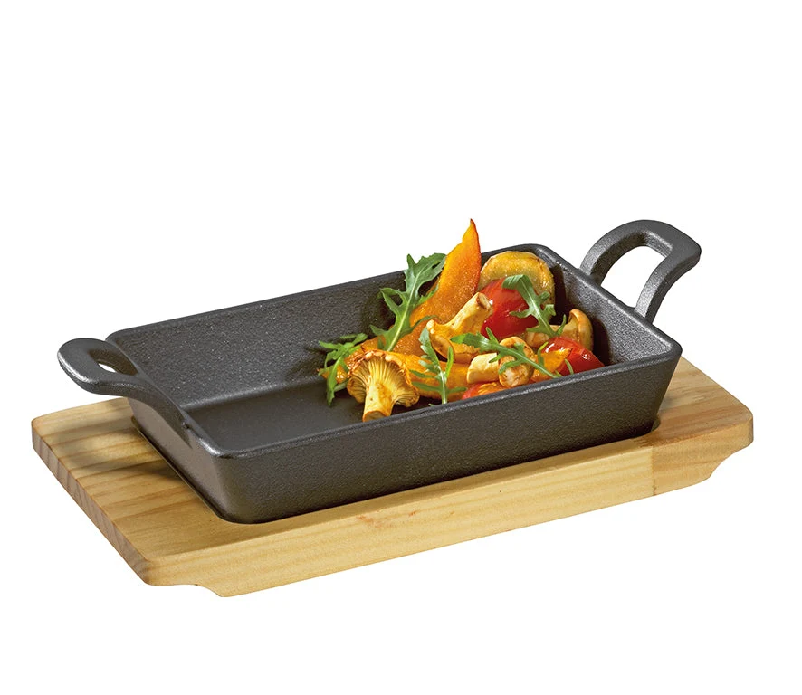 Kûchenprofi BBQ-grill-/serveerpan met houten plank Küchenprofi