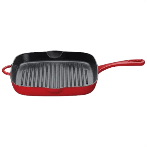 Kuchenprofi Grillpan hoog, vierkant rood