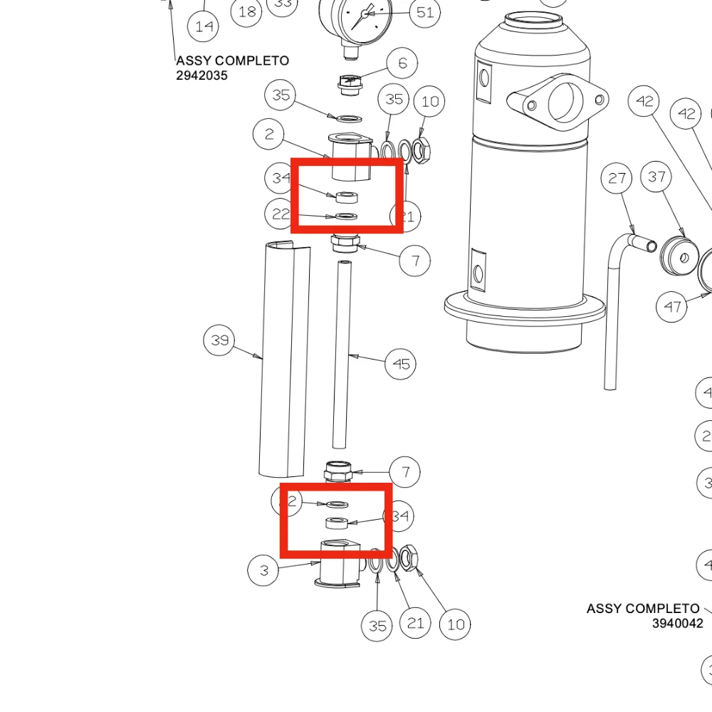 La Pavoni Peilglas Pakking