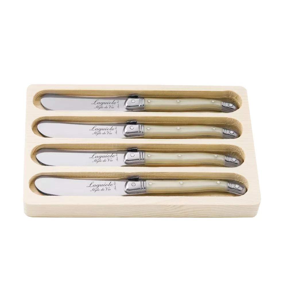Laguiole Premium Line Botermessen parelmoer