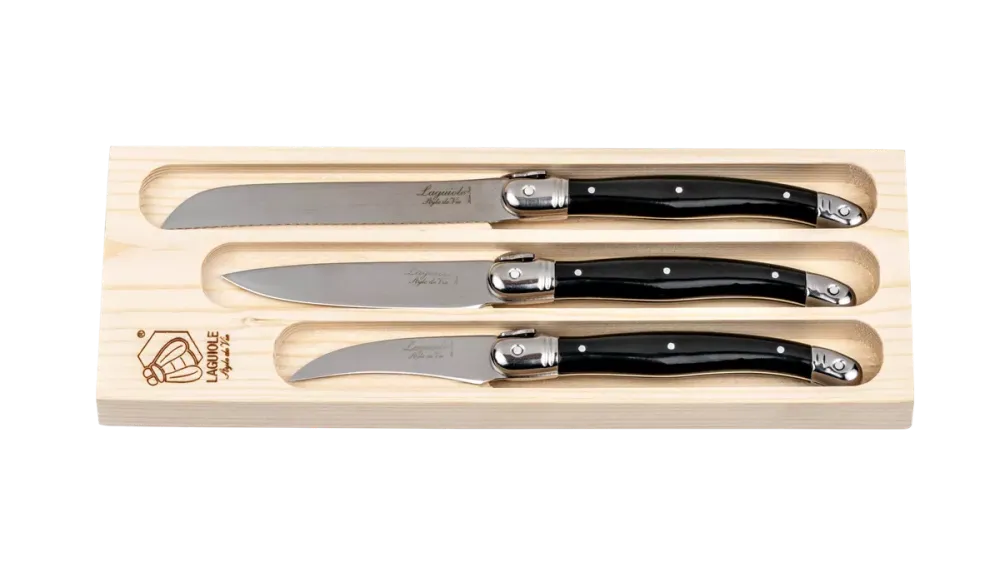 Laguiole Premium Line set keukenmesjes 3-delig