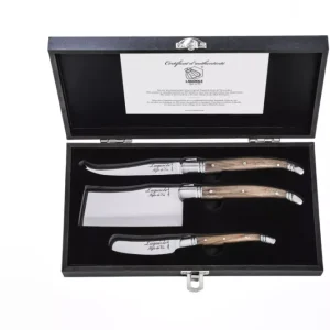 Kaasmessen Luxury Line Olijfhout 3-delig Laguiole Style de Vie
