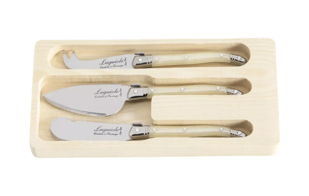Kaasmessen Premium Line Parelmoer 3-delig Laguiole Style de Vie