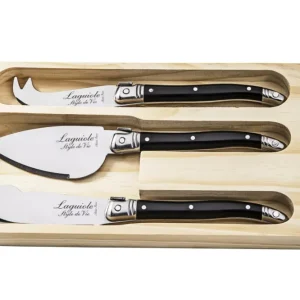 Kaasmessen Premium Line Zwart 3-delig Laguiole Style de Vie
