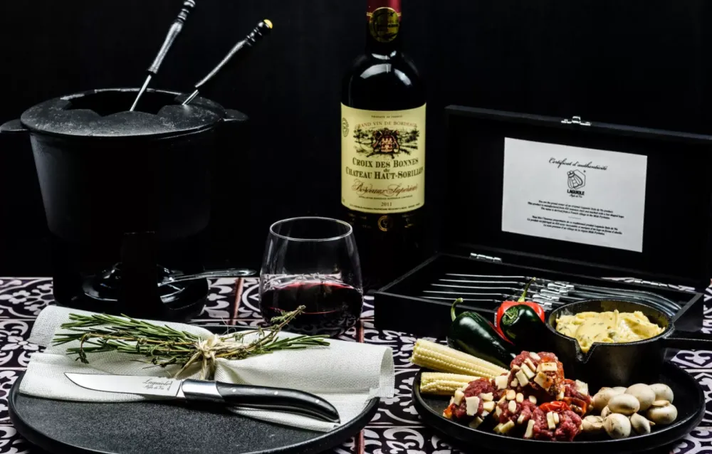 Steakmessen Luxury Line Zwart Ebbenhout 6-delig Laguiole Style de Vie