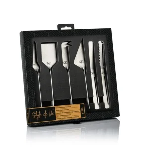 Laguiole Style de Vie Kaasmes en Botermes Zilver - 6 stuks