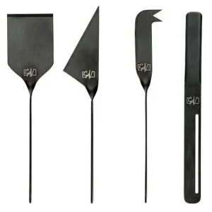 Laguiole Style de Vie Kaasmes en Botermes Zwart - 6 stuks