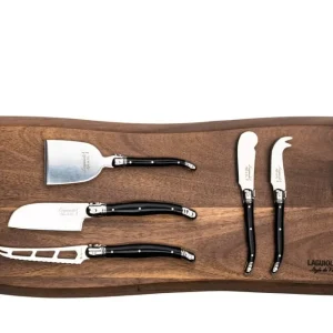 Laguiole Style de Vie Kaasmessen met Plank Premium Line - Zwart