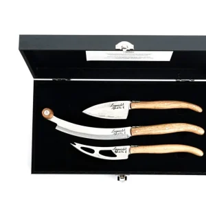 Laguiole Style de Vie Kaasmessenset Luxury Line Eikenhout Stonewash - 3 stuks