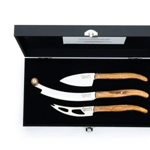 Laguiole Style de Vie Kaasmessenset Luxury Line Olijfhout - 3 stuks