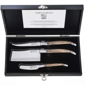 Laguiole Style De Vie Luxury Line Kaasmessen Olijfhout 3 - delig