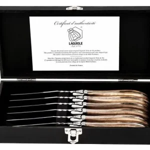 Laguiole Style de Vie Steakmessen Luxury Line Olijfhout - 6 stuks