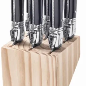 Laguiole Style de Vie Steakmessen Premium Line Zwart - 6 stuks