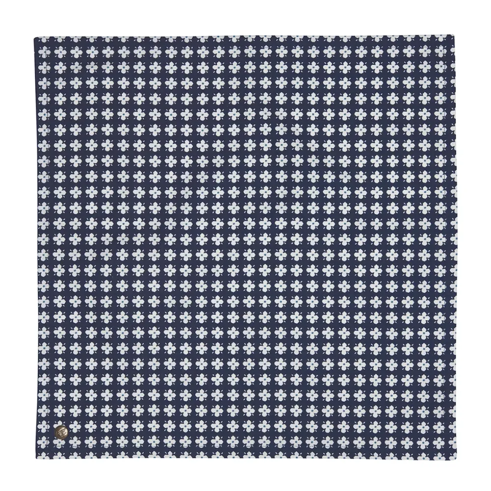 Laura Ashley Blue Humble Daisy Set 4 Servetten 45x45 cm Wit Textiel