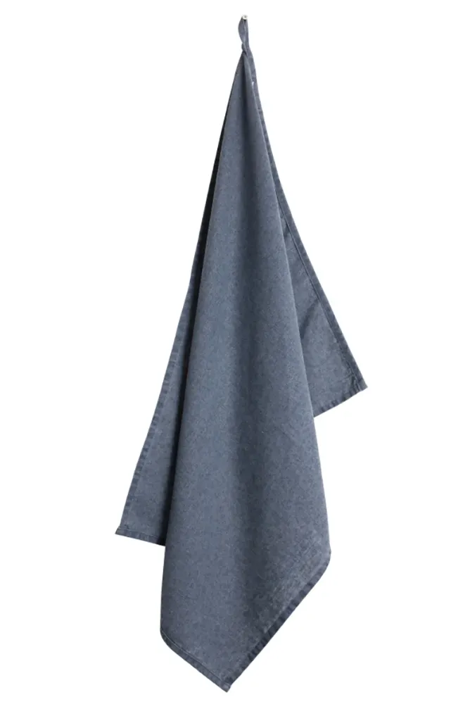 Laura Ashley Blue Wild Clematis Set 4 Theedoeken 50x70cm Blauw Textiel