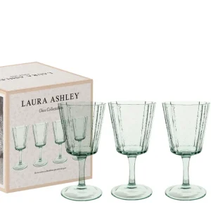 Laura Ashley Giftset 4 Wijnglazen Groen 0,27l Transparant Glas