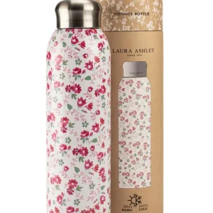Laura Ashley Pink Little Flower Giftset Thermosfles Wit Roestvrij staal