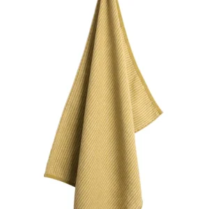 Laura Ashley Yellow Stripe Set 4 Theedoeken 50x70cm Geel Textiel