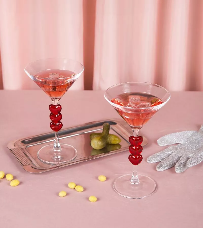 Martini glazen hartjes L'Avant Gardiste