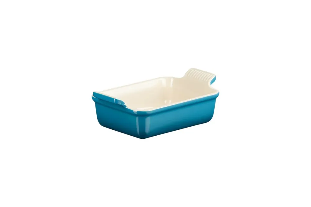 Le Creuset Aardewerken rechthoekige ovenschaal Deep Teal 19cm 1,08l