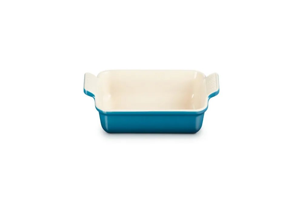 Le Creuset Aardewerken rechthoekige ovenschaal Deep Teal 19cm 1,08l