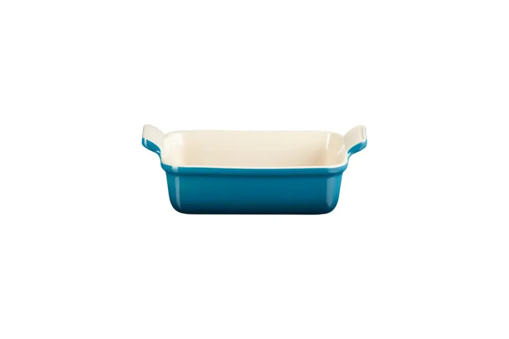 Le Creuset Aardewerken rechthoekige ovenschaal Deep Teal 19cm 1,08l