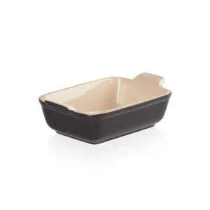 Le Creuset Aardewerken rechthoekige ovenschaal Ebbenzwart 19cm 1,08l