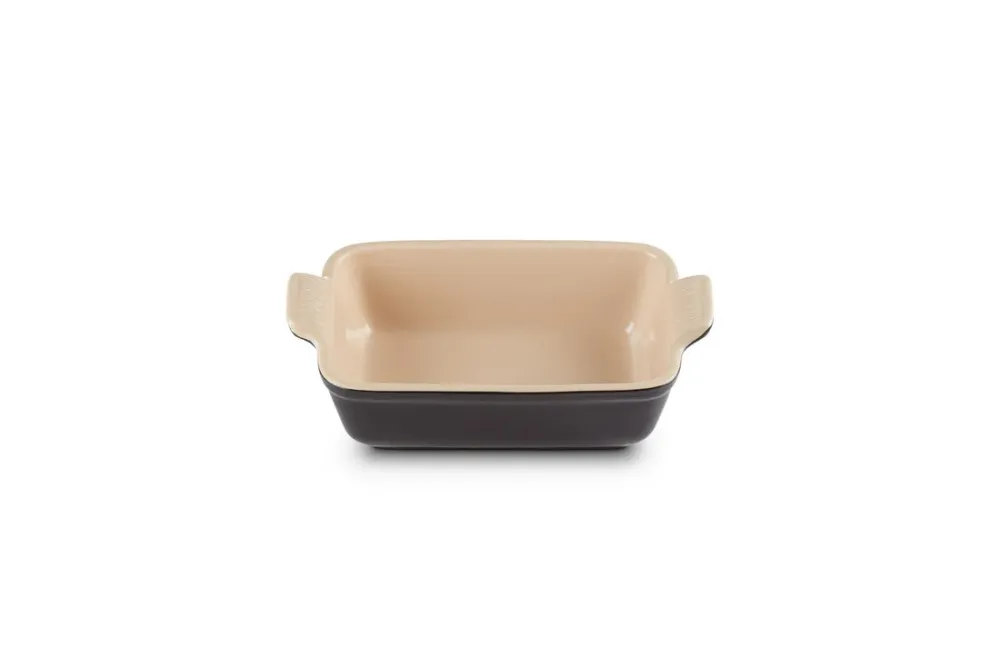 Le Creuset Aardewerken rechthoekige ovenschaal Ebbenzwart 19cm 1,08l