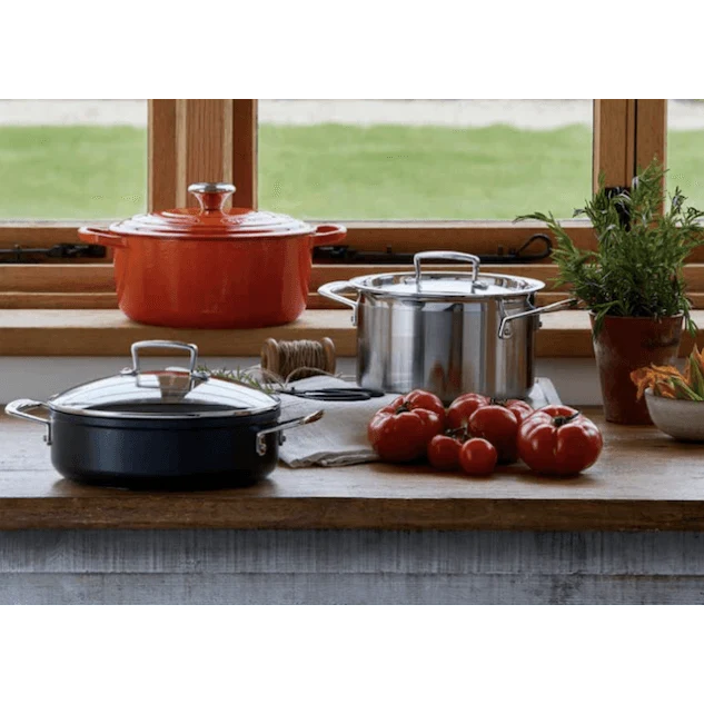 Le Creuset Anti-aanbak Provencaalse hapjespan met deksel Zwart 24cm