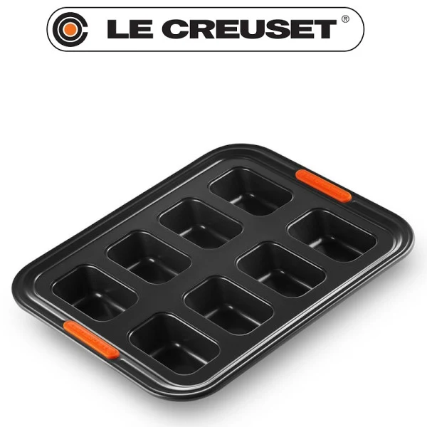 Le Creuset Bakvorm voor 8 Rechthoekige Cakejes 40x30cm Zwart