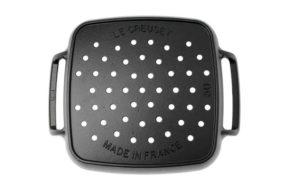 Le Creuset BBQ Grillmand Outdoor Vierkant 30cm Mat Zwart Gietijzer