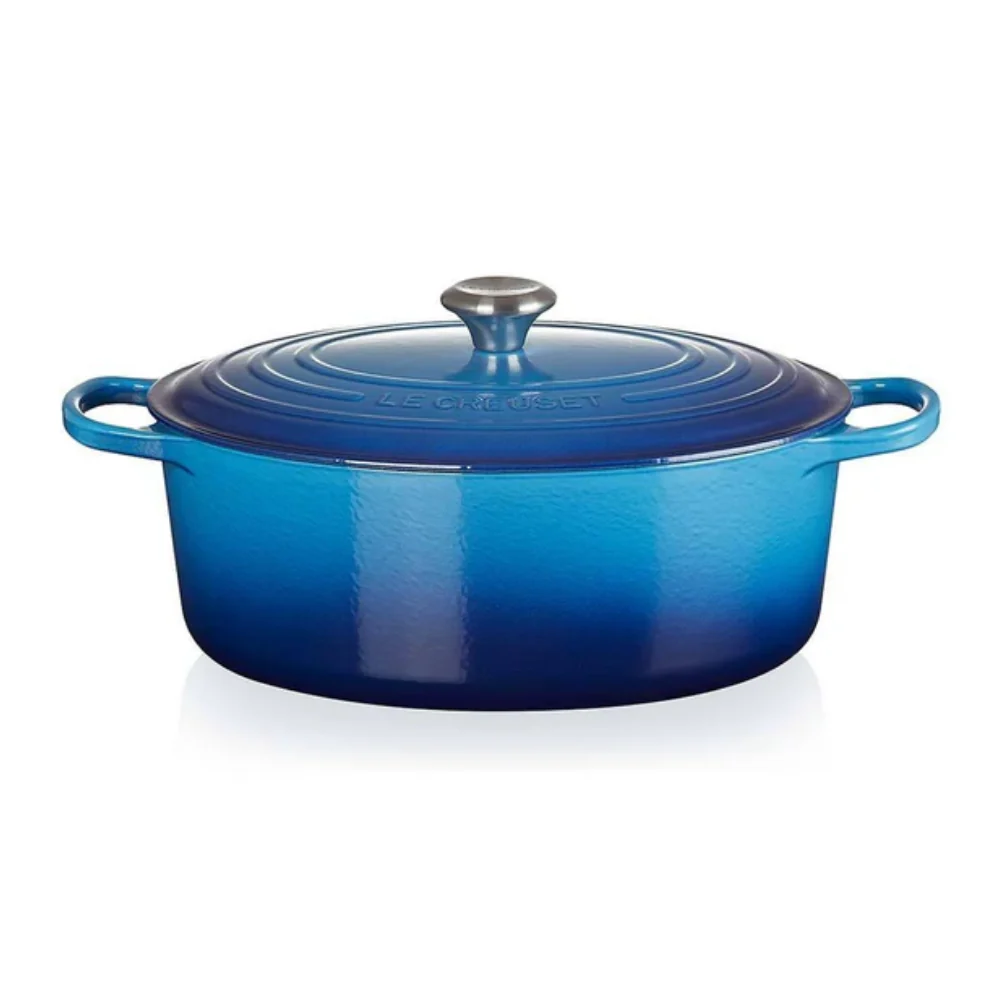 Le Creuset Braad- / Stoofpan Signature ovaal Azure 31cm 6,3l