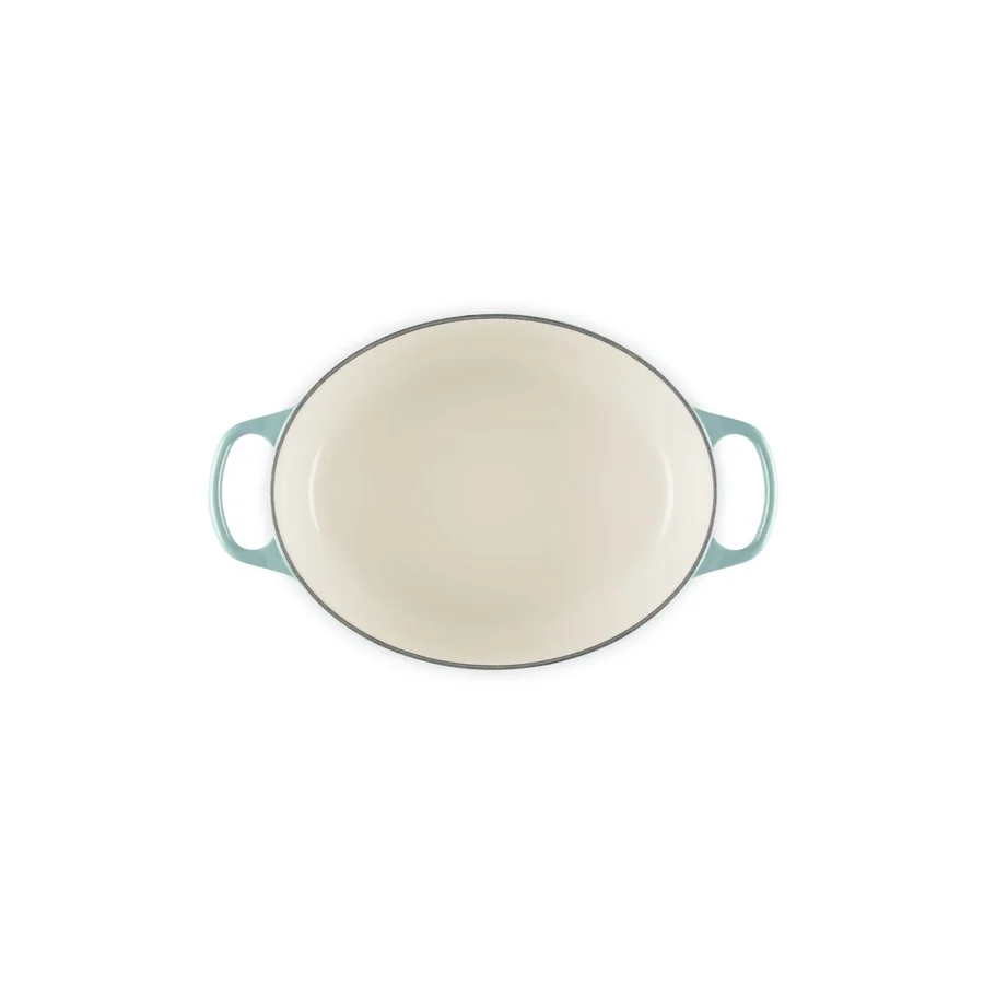 Le Creuset Braad- / Stoofpan Signature ovaal Sea Salt 29cm 4,7l Gietijzer