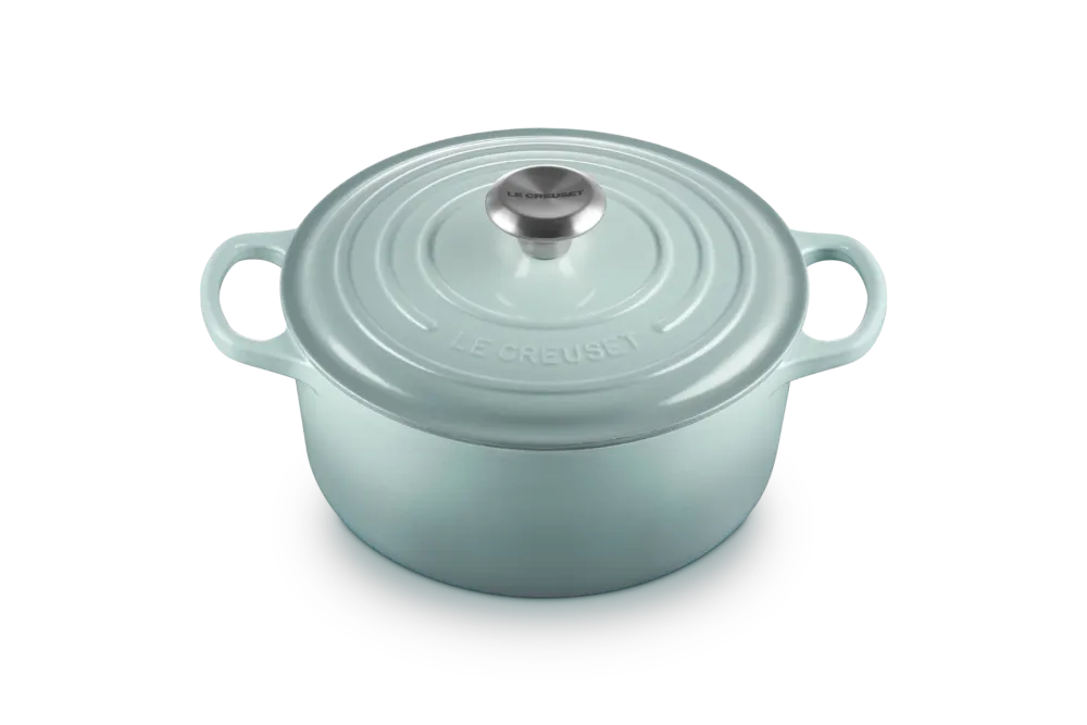 Le Creuset Braad- / Stoofpan Signature Rond 24cm 4,2l Sea Salt