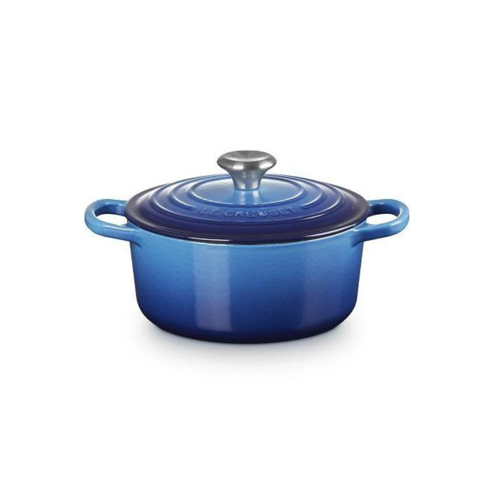 Le Creuset Braad- / Stoofpan Signature rond Azure 22cm 3,3l