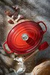 Le Creuset Gietijzeren ovale braadpan Kersenrood 27cm 4,1l