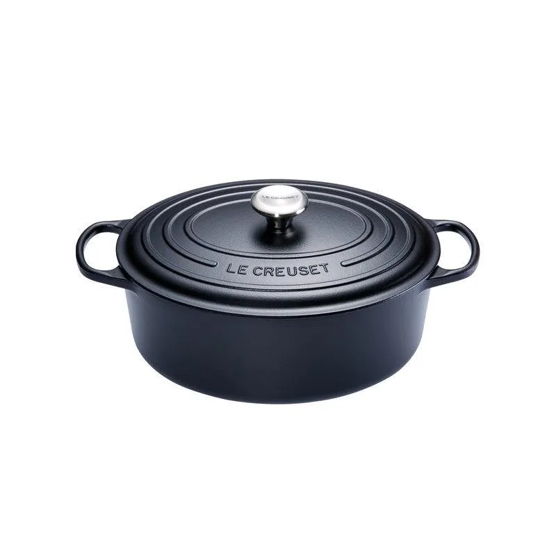 Le Creuset Gietijzeren ovale braadpan Mat Zwart 27cm 4,1l