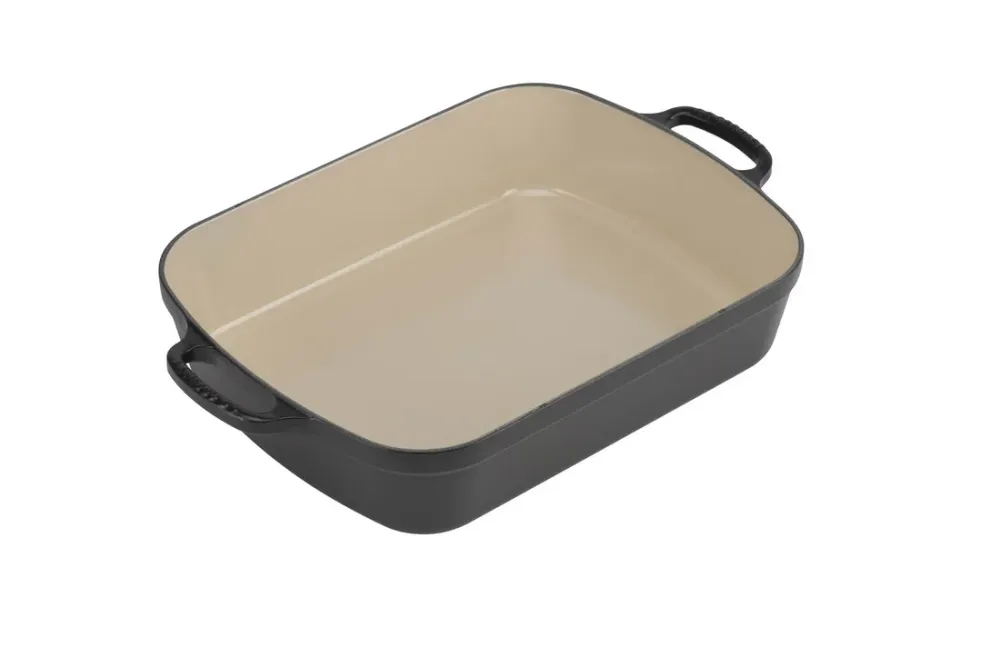 Le Creuset Gietijzeren rechthoekige braadslede Mat Zwart 37cm 6,6l