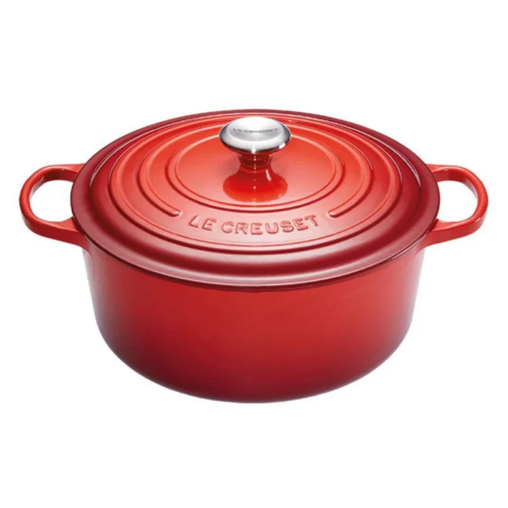 Le Creuset Gietijzeren ronde braadpan Kersenrood 34cm 12l