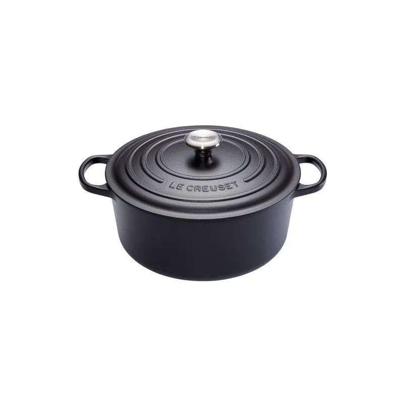 Le Creuset Gietijzeren ronde braadpan Mat Zwart 18cm 1,8l